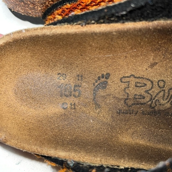 Birkenstock slip on sandals buckle shoes Size 29 /185 c 11 sole 8” kids birki’s - Picture 3 of 5